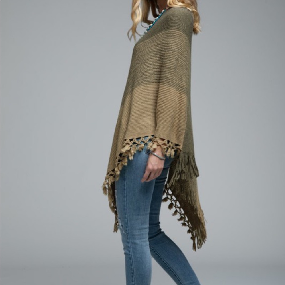 Gradient Knit Poncho